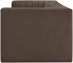 Rummi - Velvet Performance Fabric Upholstered 3 Piece Modular Sofa