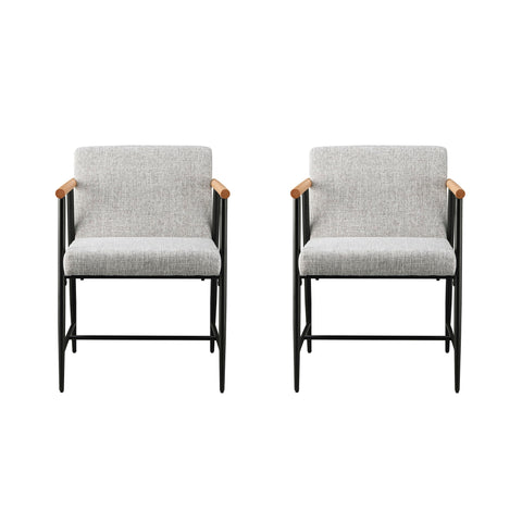 Modern Dining Chair With Iron Frame (Set of 2)