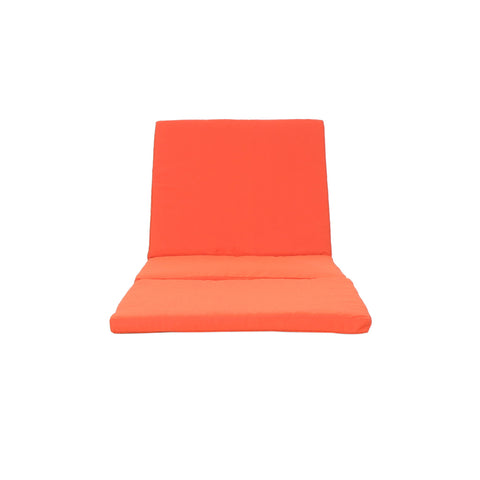 Waterproof Fabric Lounge Cushion With Rectangular Shape - Orange