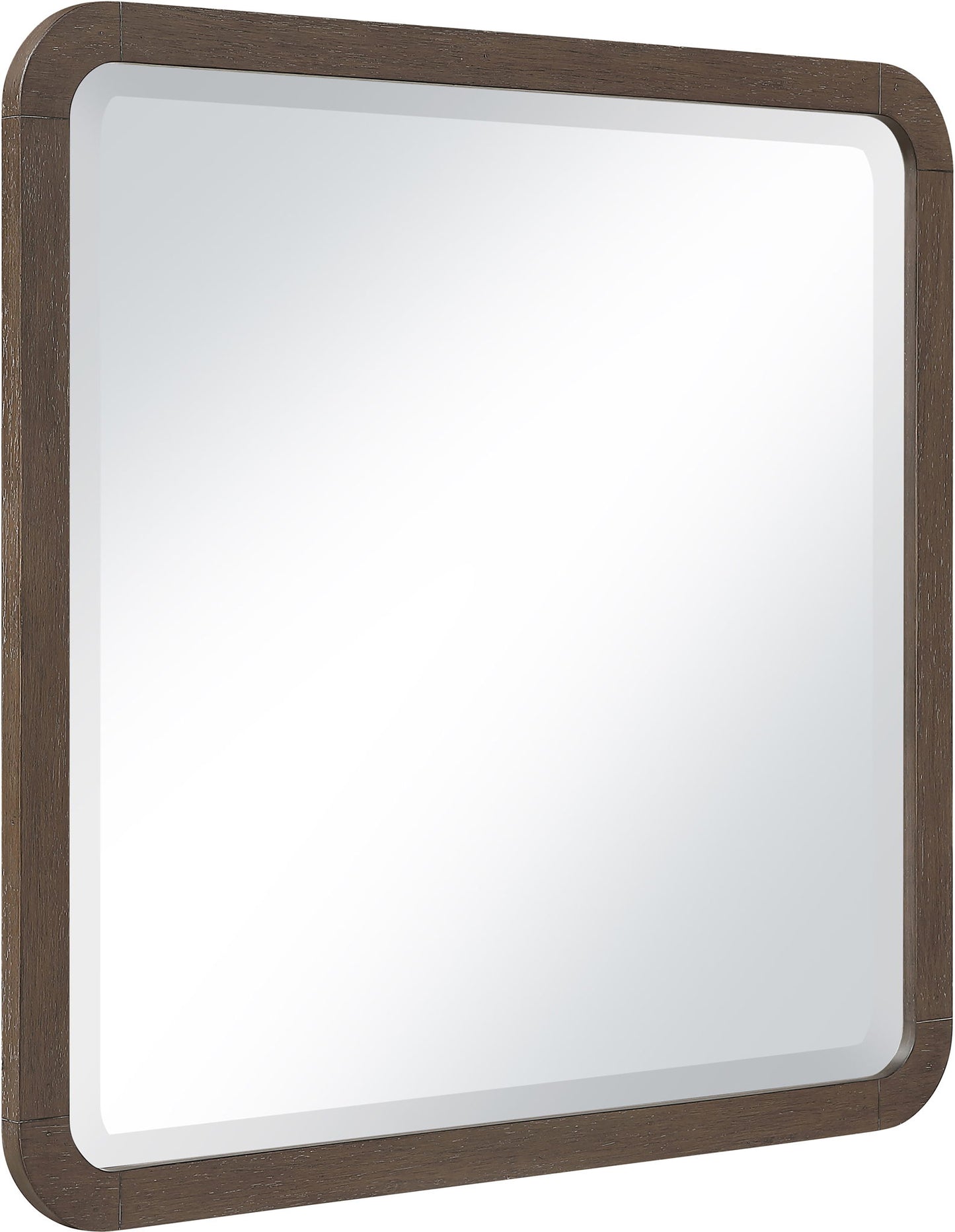 Morino - Oak Veneer And Solid Wood Mirror - Brown
