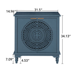 Hollow - Carved 2 Doors Accent Cabinet