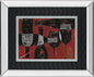 Wine Selection IIl By Daphane Brissonet - Mirror Framed Print Wall Art - Red