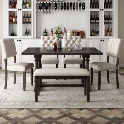 6 Piece Dining Set Retro Style