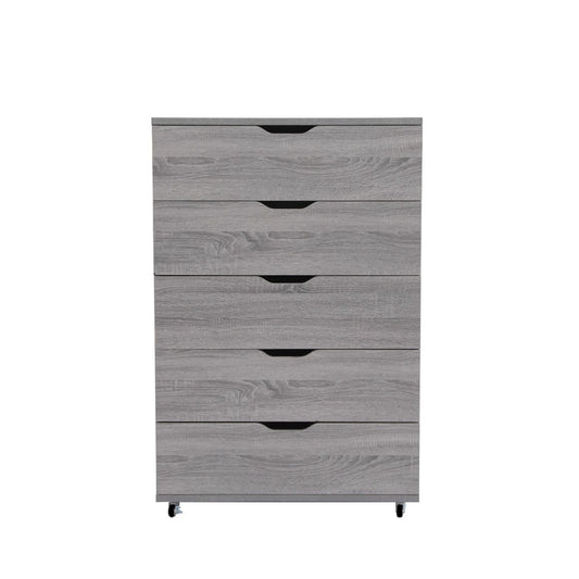Modern 5 Drawer Dresser With Wheels