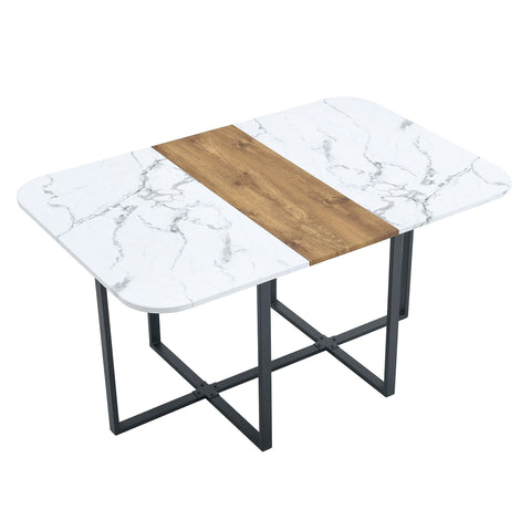 2 Tone Dining Table For Modern Minimalist And Industrial Styles