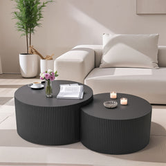 Wave Stripe Nesting Coffee Table (Set of 2)