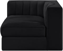 Rummi - Velvet Performance Fabric Upholstered Modular Corner Chair