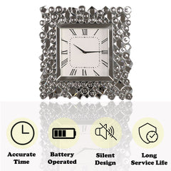 Kachina - 19" Wall Clock - Mirrored & Faux Gems