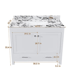 Bathroom Vanity & Storage - White
