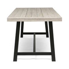 Equilibrium - Outdoor Dining Table With Wooden Frame And Slat Top