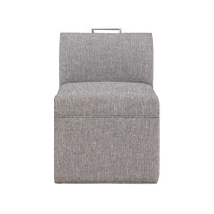 Della - Upholstered Castered Chair - Gray