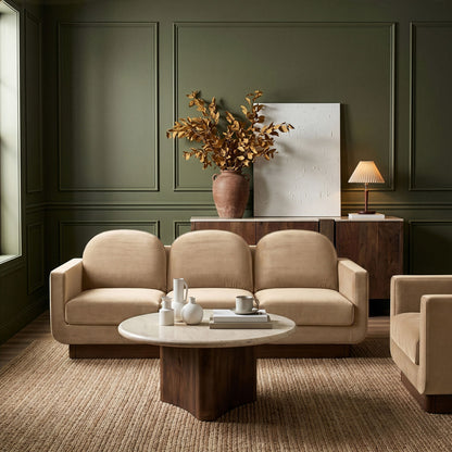 Diviento - Velvet Performance Fabric Upholstered Sofa