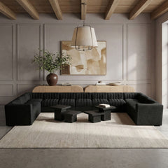 Rummi - Velvet Performance Fabric Upholstered 11 Piece Modular Sectional