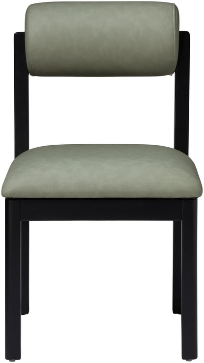 Roundhill - Faux Leather Dining Chair (Set of 2) - Black Frame