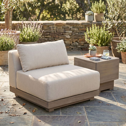 Solace - Olefin Performance Fabric Outdoor Patio Modular Armless Chair
