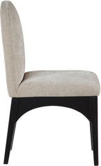 Waldorf - Chenille Dining Side Chair With Black Legs