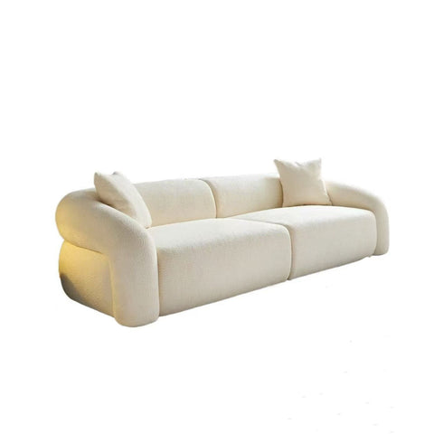 Sectional Sofa With Removable Pillows, Durable Fabric, Solid Wood Frame, High Density Sponge Filler