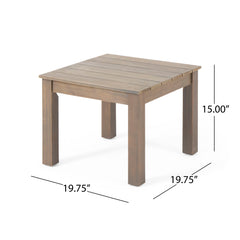 Halcyon - Outdoor Side Table With Slat Design