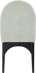 Waldorf - Chenille Dining Side Chair With Black Legs