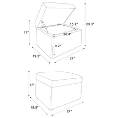 Merced - Lift Top Storage Ottoman