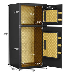 Large Double Door Coin Operated Safe, Digital Security Safe With Fireproof And Waterproof Bag