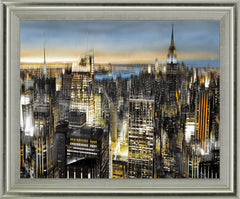Electric Skyline - 28" x 34" Framed Wall Art