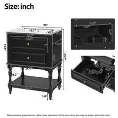 Bathroom Vanity With Sink, 2 Drawers Storage Cabinet, Open Shelf