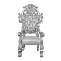 Valkyrie - Arm Chair (Set of 2) - Synthetic Leather & Antique Platinum