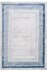 Marfi - 6' X 9' Bordered Area Rug - Blue / Ivory