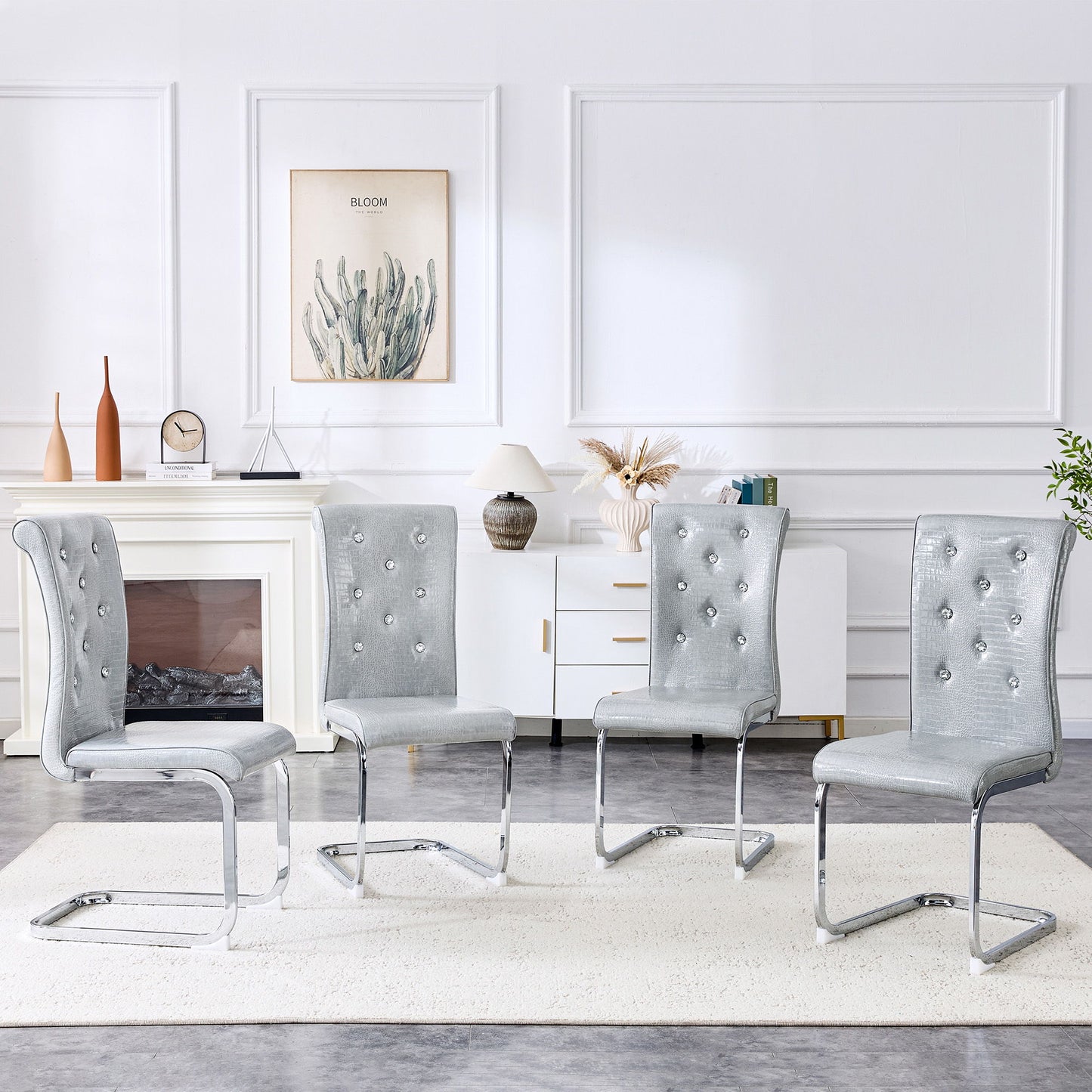 Elegant Design Upholstered Dining Chairs