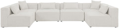 Cube - Linen 6 Piece Modular Armless Sectional