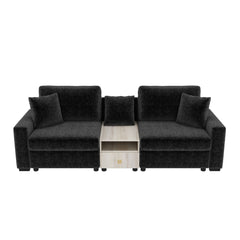 Modular Sofa Couch With Storage Armrest And Center Console