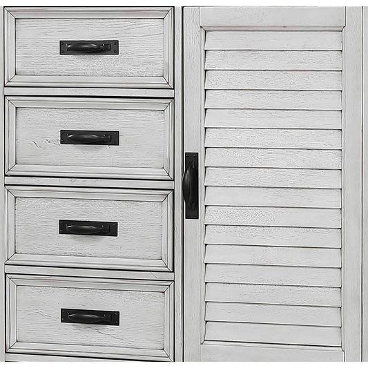 Lockeford - 5 Drawer Door Chest - White