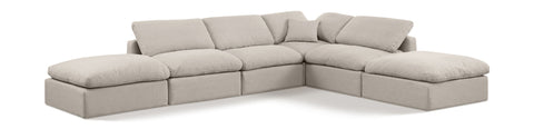 Indulge - Linen 6 Piece Modular Armless Sectional
