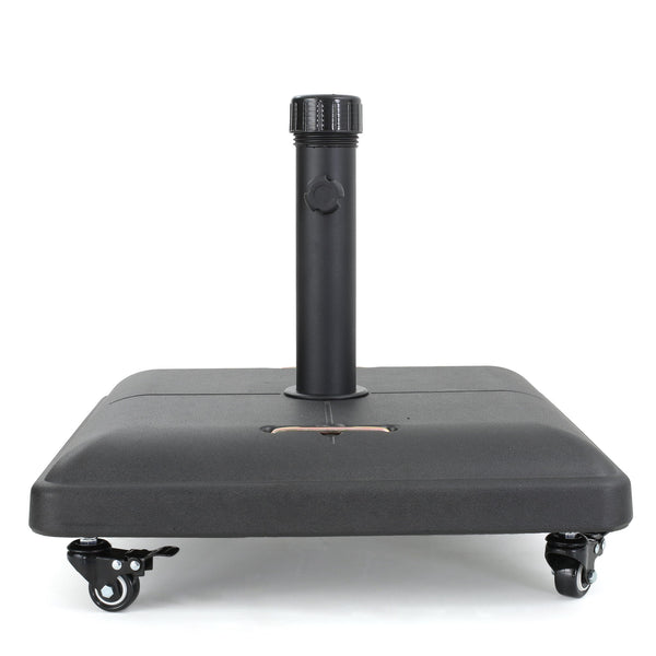 Wheelie - Stylish Square Umbrella Base With Stainless Steel Pole Handle