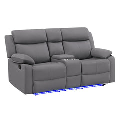Blanche - Reclining Set With LED Lights With Pillow Top Arms