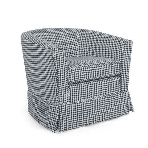 Zeniqua - Upholstered Velvet Swivel Chair With Loose Cover