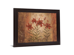 Amber Lily Trio - 28" x 34" Framed Wall Art