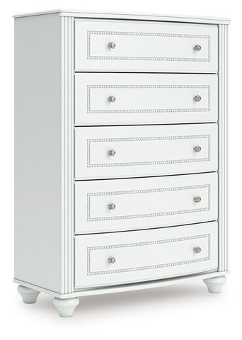 Kozlani - Five Drawer Chest - White