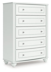 Kozlani - Five Drawer Chest - White