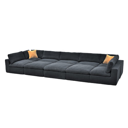 Custom Configuration Modular Sectional With Toss Pillows