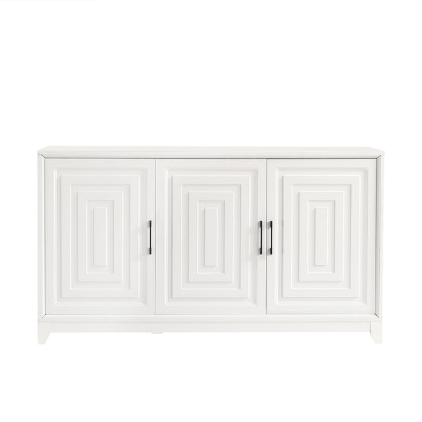 TV Stand For TVs Up To 65", Modern Entertainment Center Media Console Cabinet With 2 Spacious Storage Space