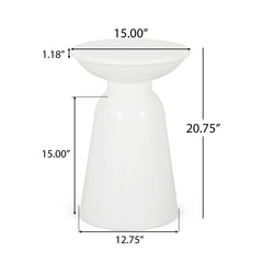 Outdoor Modern Metal End Large Table