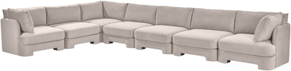 Hammond - Velvet Performance Fabric Upholstered 7 Piece Sectional
