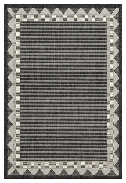 Sunshine - 5'3" X 7'3" Polypropylene Indoor & Outdoor Area Rug - Anthracite