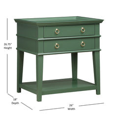Carmona - 2 Drawer Tray Top Nightstand Pulls