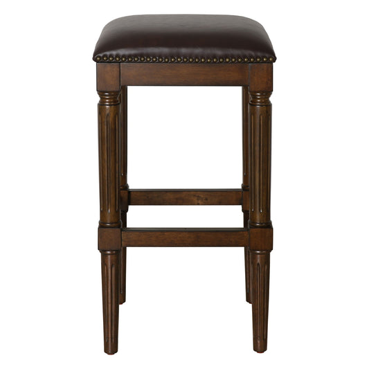 Square Stool With Upholstered Seat