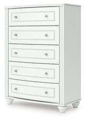 Kozlani - Five Drawer Chest - White