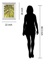 Tropical Leaf Il By Patricia Pinto - Mirror Framed Print Wall Art - Green