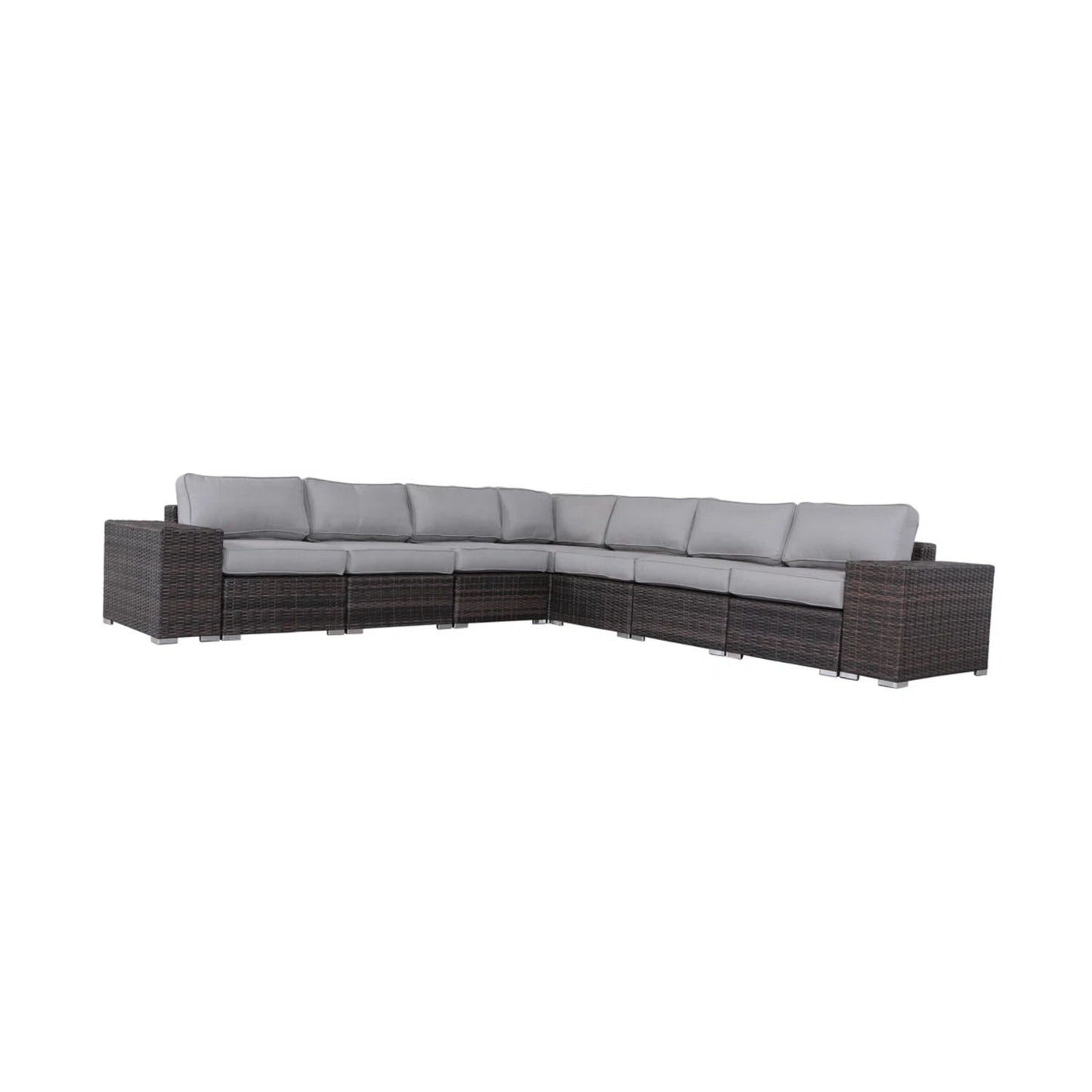Modern Rattan Wicker Seating Group With Cushions